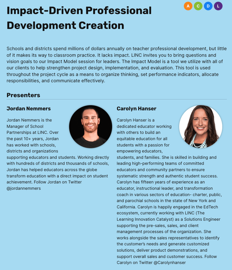 Impact-Driven Professional Development Creation